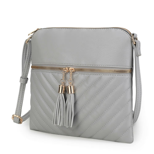 Winnie Quilted Vegan Leather Womens Crossbody