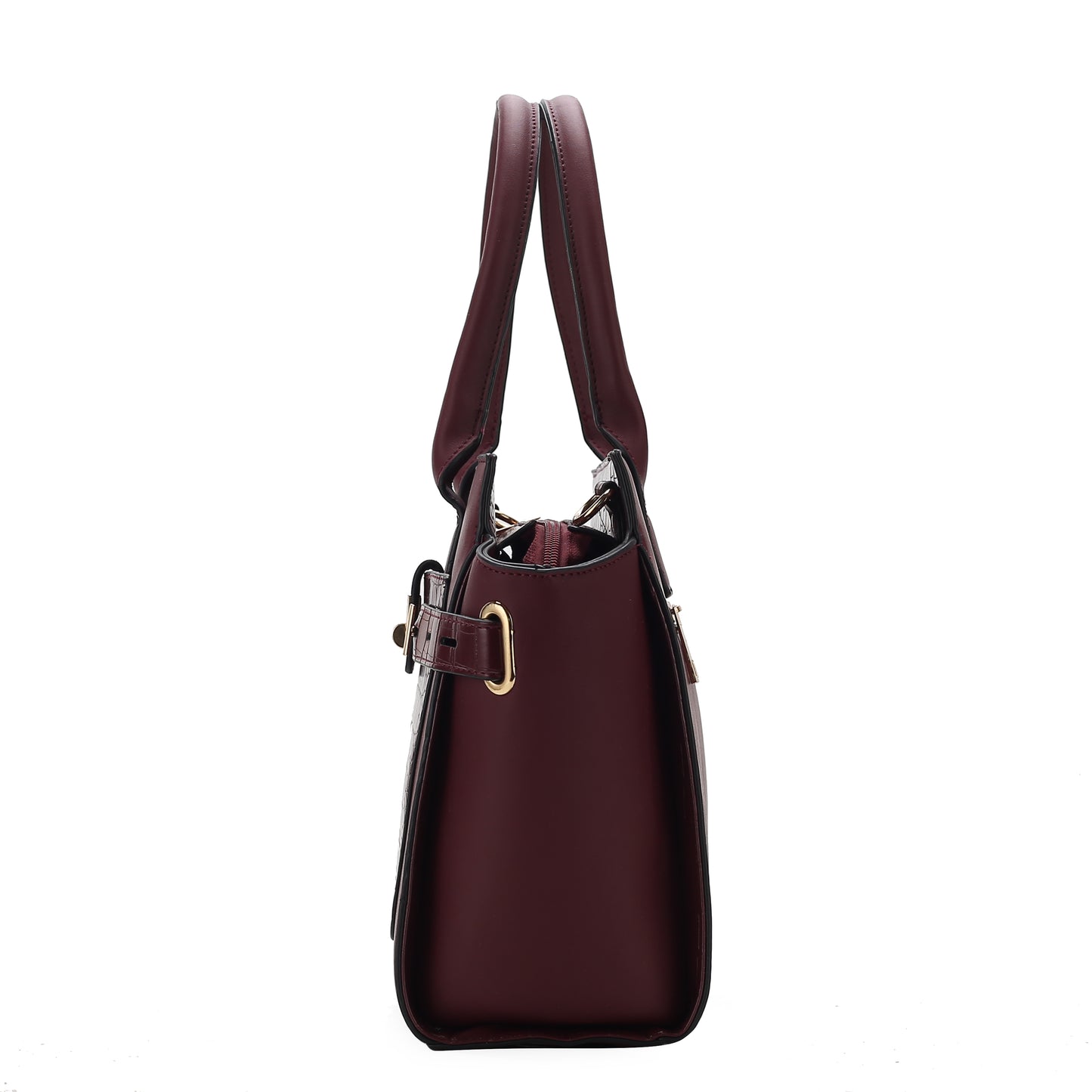 Isla Crocodile Embossed Satchel Handbag Vegan Leather Women
