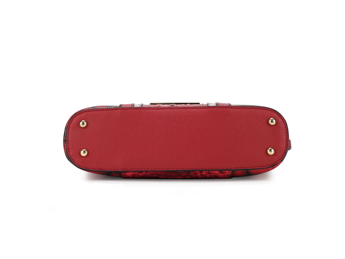 Meline Faux Crocodile and Snake Embossed Vegan Leather Shoulder