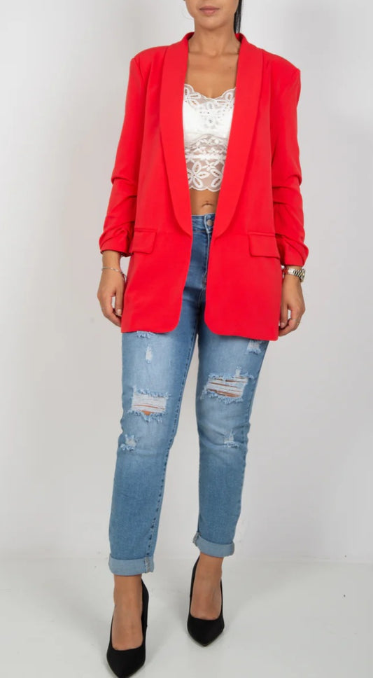 J'Aime Giacca Blazer Donna rosso Tg. M