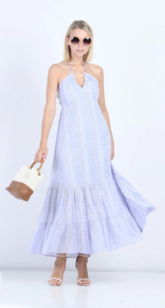 Mon Amour Paris Abito Donna Lilla 100% Cotone Tg. L