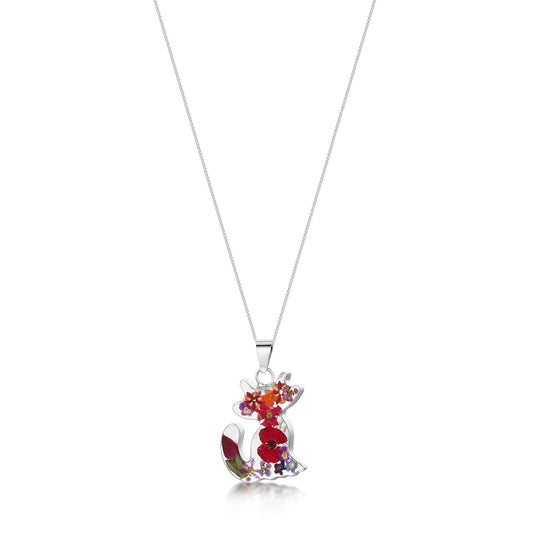 Collar de gato con flores reales de Shrieking Violet. Regalo perfecto para