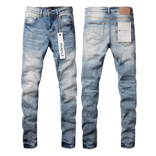 Vaqueros de parche azul para hombre: estilo urbano con un toque vintage