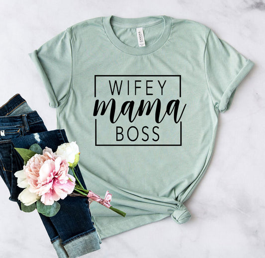 Camisa de esposa mamá jefa 