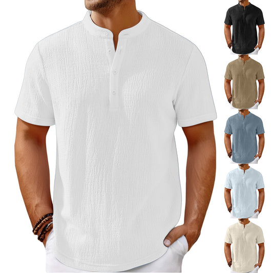 Henley de algodón y lino a rayas – Alta Edición 25