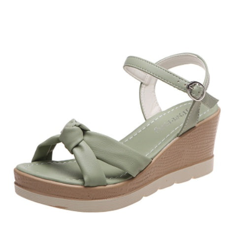 25 Edition – White Bow Wedge Heels