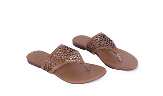 Zapatos planos sintéticos de TPR para mujer (talla 10 del Reino Unido) (color marrón)