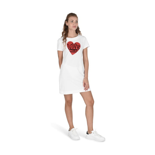 Love Moschino Abito Donna White Cotone