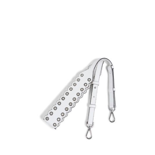 Michael Kors Borsa Donna Ganci Porta Borse Bianco Ottico Cuoio