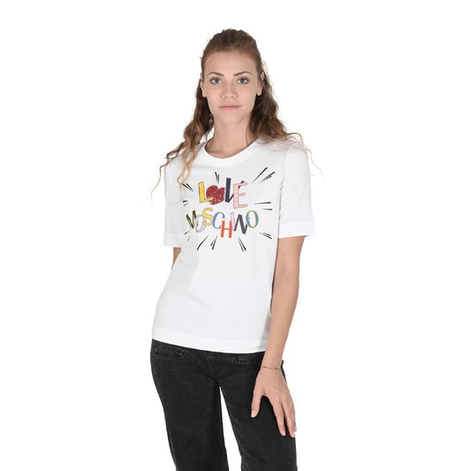 Love Moschino - T-shirt Donna Love Moschino W 4 F15 3E M 3876 A00 OPTICAL WHITE