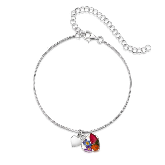 Sterling silver snake chain anklet or bracelet for large wrist, with